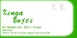 kinga bojti business card