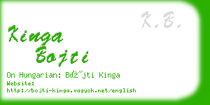 kinga bojti business card